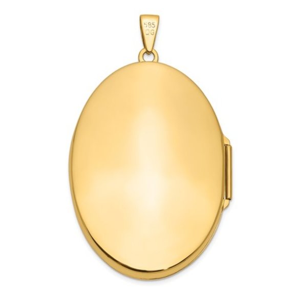 14k Oval Heavy Weight Locket - Picture 3 of 5